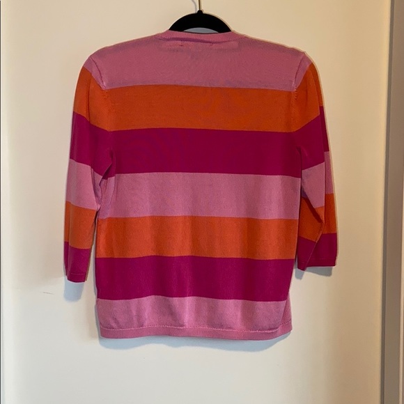 Lauren Ralph Lauren Striped Pink & Orange Sweater - Picture 4 of 4